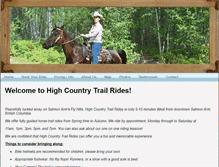 Tablet Screenshot of highcountrytrailrides.ca